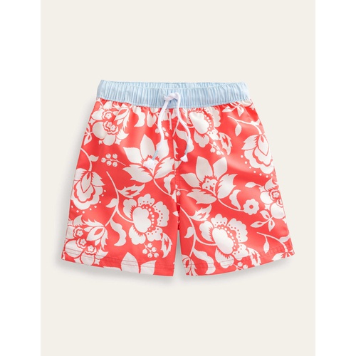 보덴 Boden Swim Shorts - Red Floral