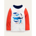 Boden Novelty Rash Vest - Foil Sharks