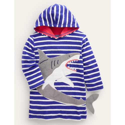 보덴 Boden Towelling Throw-on - Bluing Blue Shark