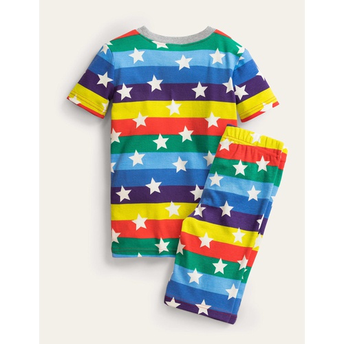 보덴 Boden Snug Glow-in-the-dark Pajamas - Rainbow Glow Stars