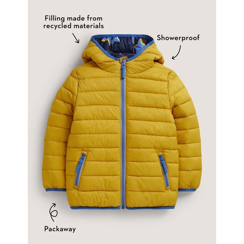 보덴 Boden Cosy Pack-away Padded Jacket - Honeycomb Yellow