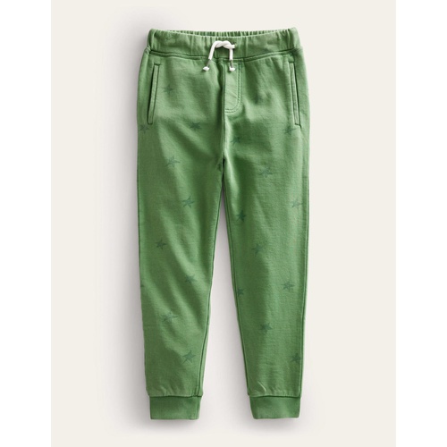 보덴 Boden Printed Garment Dye Joggers - Safari Green Scribble Star