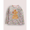 Boden Long-Sleeved Logo Top - Be Kind Floral