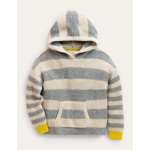 보덴 Boden Supersoft Hoodie - Grey Marl Stripe