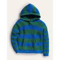 Boden Supersoft Hoodie - Bright Blue Stripe