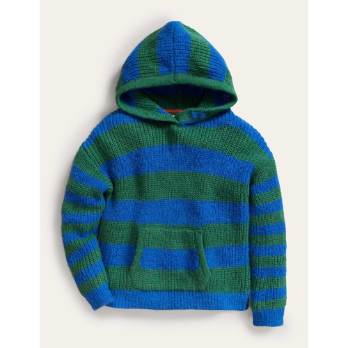 보덴 Boden Supersoft Hoodie - Bright Blue Stripe