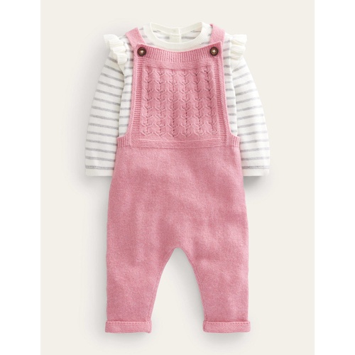 보덴 Boden Knitted Dungaree Set - Almond Pink