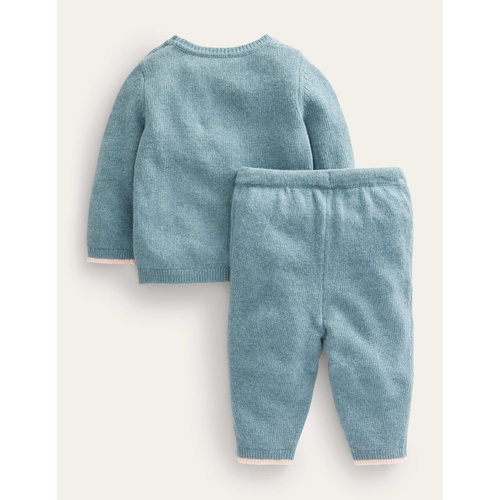 보덴 Boden Embroidered Knitted Playset - Pebble Blue