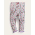 Boden Ribbed Lace Leggings - Lilac Vintage Sprig