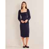 Boden Square Neck Jersey Midi Dress - Navy