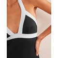 Boden Ithaca Halter Swimsuit - Black Colourblock