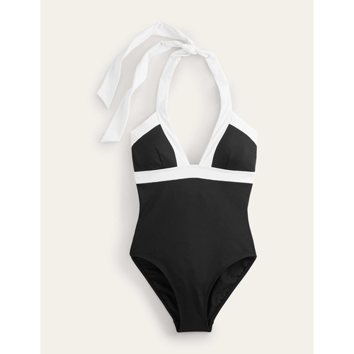 보덴 Boden Ithaca Halter Swimsuit - Black Colourblock