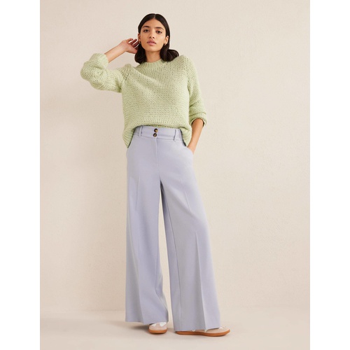 보덴 Boden High Rise Wide Leg Pants - BLUE BLIZZARD