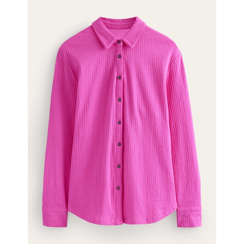 보덴 Boden Textured Jersey Shirt - Rose Violet