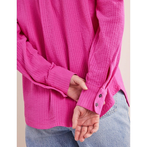 보덴 Boden Textured Jersey Shirt - Rose Violet