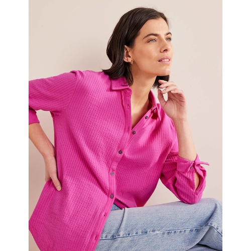 보덴 Boden Textured Jersey Shirt - Rose Violet