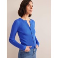 Boden Ribbed Detail Cardigan - Nebulus Blue