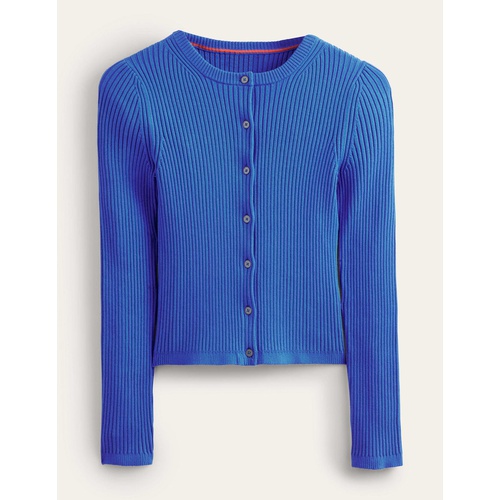 보덴 Boden Ribbed Detail Cardigan - Nebulus Blue