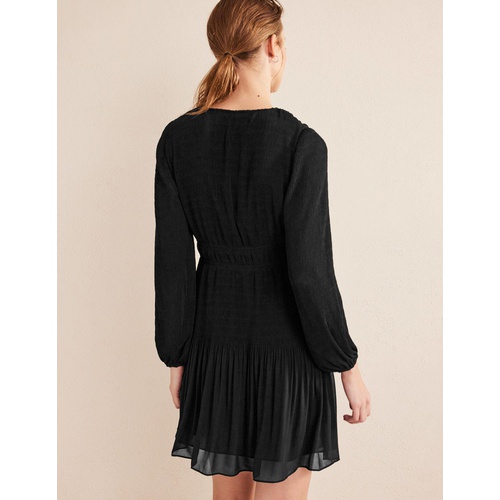 보덴 Boden V-neck Plisse Dress - Black