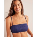 Boden Skinny Strap Bikini Top - Navy Texture