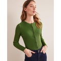 Boden Ribbed Detail Cardigan - Park Ranger