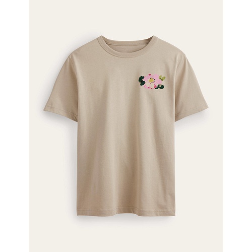 보덴 Boden Graphic T-shirt - Stone Floral