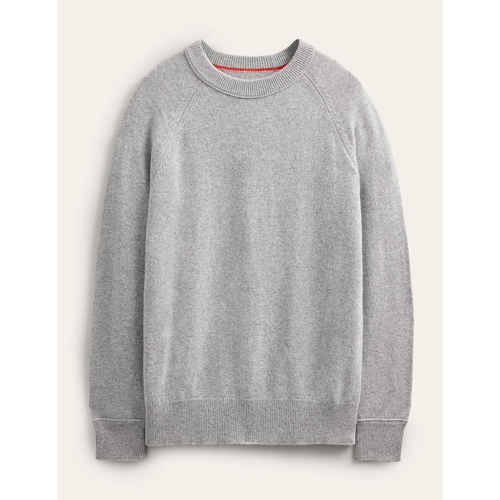 보덴 Boden Raglan Crew Neck Sweater - Light Grey Melange