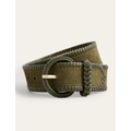 Boden Woven Waist Belt - Khaki