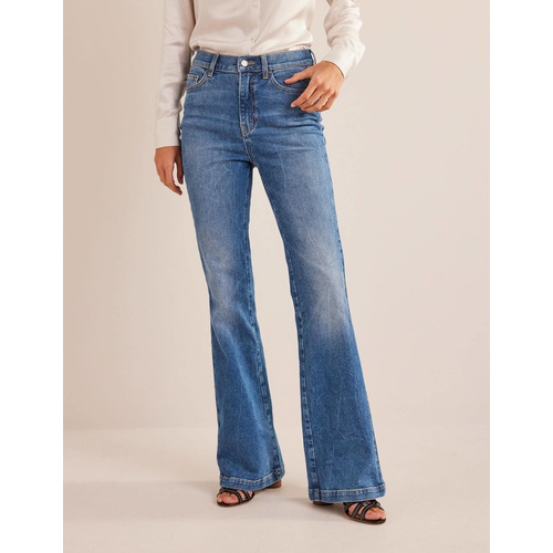 보덴 Boden High Rise Flare Jeans - Mid Vintage