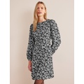 Boden Crew Neck Mini Dress - Black, Paisley Pop