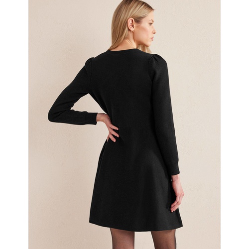 보덴 Boden Mini Button Detail Dress - Black