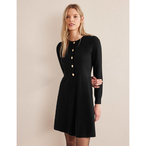 보덴 Boden Mini Button Detail Dress - Black