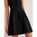 Boden V-Neck Skater Mini Dress - Black