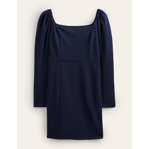 보덴 Boden Square Neck Mini Jersey Dress - Navy