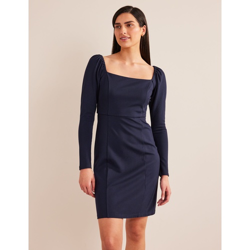 보덴 Boden Square Neck Mini Jersey Dress - Navy