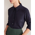 Boden New Silk Shirt - Navy