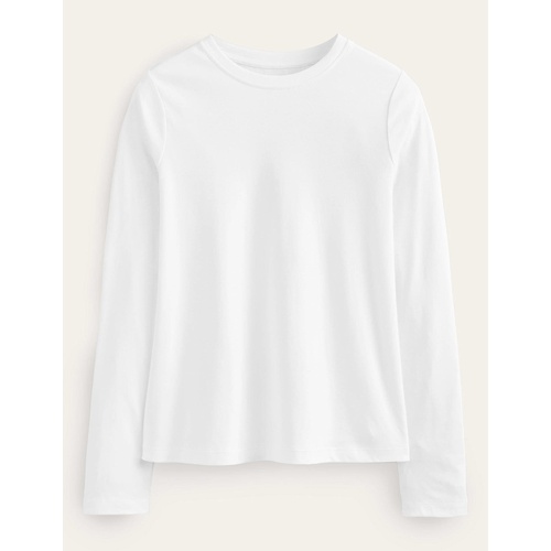 보덴 Boden Perfect Long Sleeve T-Shirt - White
