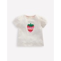 Boden Girls Puff Sleeve Logo T-Shirt