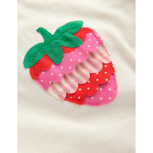 보덴 Boden Girls Puff Sleeve Logo T-Shirt