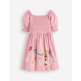 Boden Clare Shirred Applique Dress