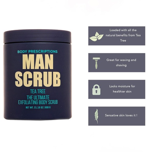  Body Prescriptions Body Scrub for Men, Jar with Twist Top