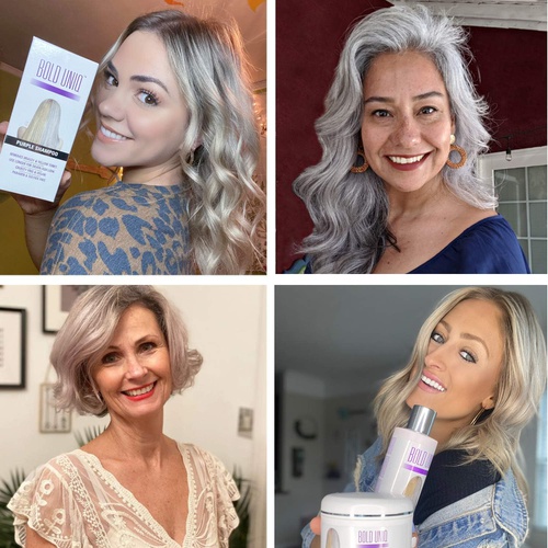  Bold Uniq Purple Shampoo for Blonde Hair: Blonde Shampoo Eliminates Brassy Yellow Tones- Lightens Blonde, Platinum, Ash, Silver and Grays- Paraben & Sulfate Free Toner- Revitalize Bleached &