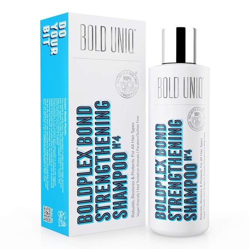  Bold Uniq Bold Plex Bond Strengthening Protein Shampoo for Dry Damaged hair - Hydrating Conditioning Formula for Curly, Dry, Colored, Frizzy, Broken or Bleached Hair Types. Paraben & Sulfate