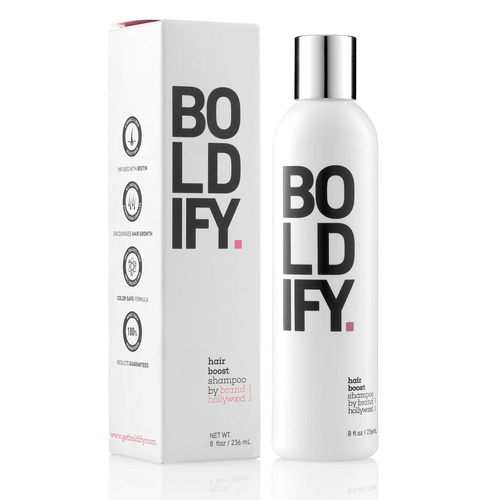  BOLDIFY Hair Boost Thickening Shampoo - Natural Volumizing Shampoo for Fine Hair, No Sulfates, Biotin Shampoo Strand Retention, Anti-Hair Loss Shampoo Instantly Stimulates Thicker