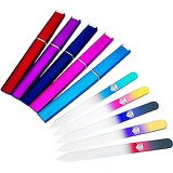 Glass Nail File Manicure Set for Gentle Nail Care & Professional Smooth Finish - 5-Piece Premium Czech Glass Nail File Set by Bona Fide Beauty