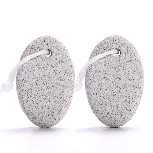  Natural Pumice Stone for Feet, Borogo 2-Pack Lava Pedicure Tools Hard Skin Callus Remover for Feet and Hands - Natural Foot File Exfoliation to Remove Dead Skin, Heels, Elbows, Han