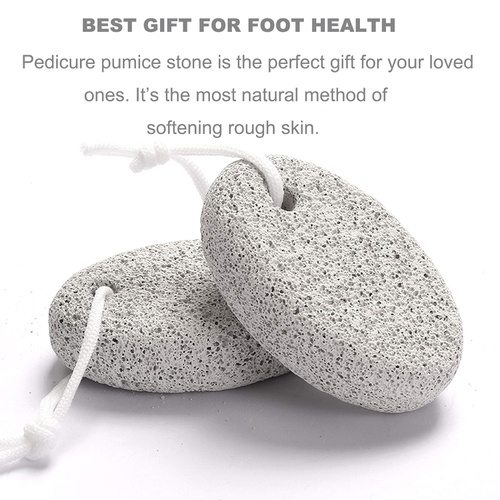  Natural Pumice Stone for Feet, Borogo 2-Pack Lava Pedicure Tools Hard Skin Callus Remover for Feet and Hands - Natural Foot File Exfoliation to Remove Dead Skin, Heels, Elbows, Han