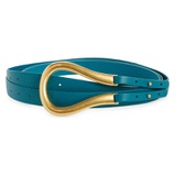 Bottega Veneta Leather Belt_MALLARD/ GOLD