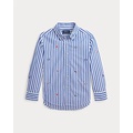 Sailing-Flag Striped Cotton Poplin Shirt