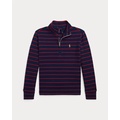 Striped Cotton Quarter-Zip Pullover